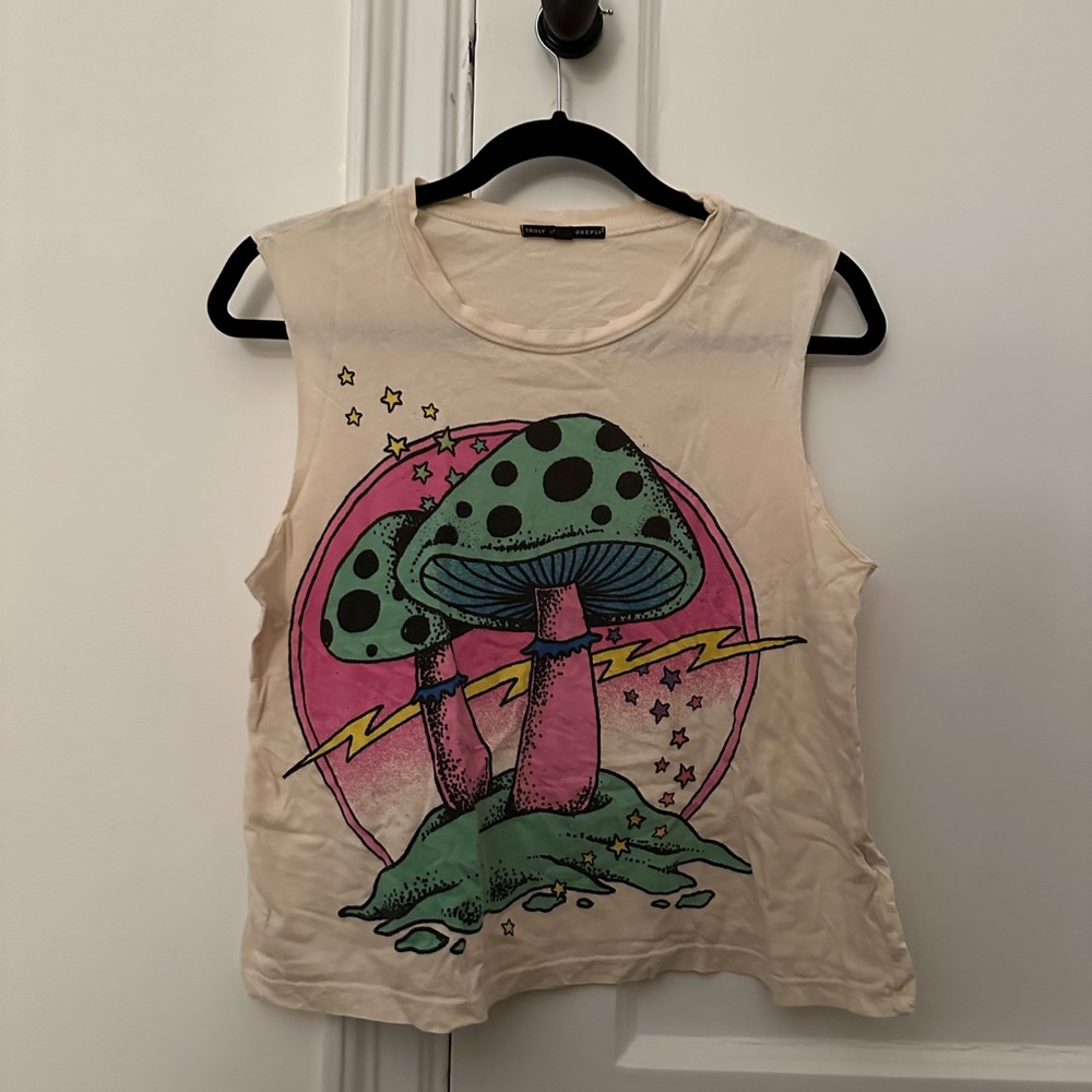 Truly Madly Deeply Mushroom Muscle Tee